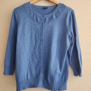 Talbots Blue Cardigan Size XL